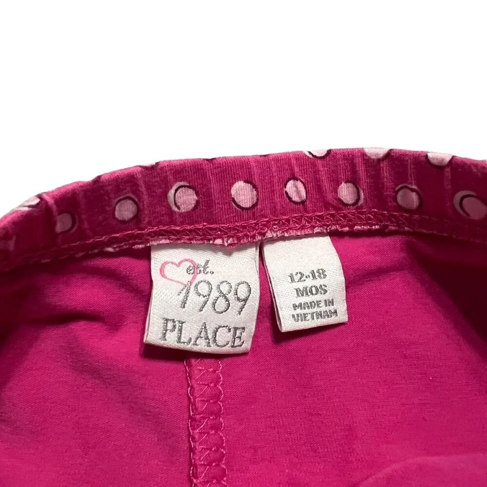 Children's Place 12-18m Pink Polkadot Bubble Skirt Skort